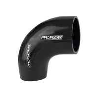Proflow Hose Tubing Air intake, Silicone, Reducer, 3.50in. 4.00in. 90 Degree Elbow, Black