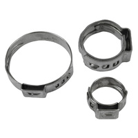 Proflow Crimp Hose Clamp Stainless Steel 19.5-22.53mm Qty 10 PFESC225
