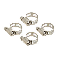 Proflow Hose Clamp Worm Drive, Stainless, 12mm-19mm Range, 4 Pack