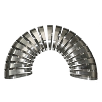 Proflow Pie Cut Oval Tubing Stainless Steel cut 3â€œ 40mmx96mm horizontal cut 15 degree 6 pcs set PFESS-PC300-H