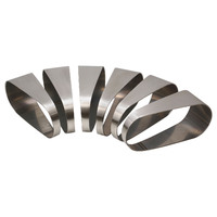 Proflow Pie Cut Oval Tubing Stainless Steel cut 3.5 in. 50mmx110mm horizontal cut 15 degree 6 pcs set PFESS-PC312-H