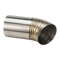 Proflow Pie Cut Welded 304 Stainless Steel Dump Pipe Tip 2.5 in. .45 deg PFESS-PCDUMP250-45