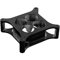 Proflow Carburettor Spacer Aluminium Black Anodised 2 in. Thick Tapered Combo 4150 Square Bore PFESSLW41502ALBK