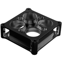 Proflow Carburettor Spacer Aluminium Black Anodised 2 in. Thick Tapered Combo 4500 Square Bore PFESSLW45002ALBK