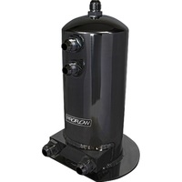 Proflow Fuel Surge Tank Fabricated Aluminium 254mm x 108mm round 2.5L AN Fitting Kit Black Powder Coat PFEST4BK