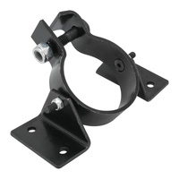 Proflow Universal Black Steel Adjustable Steering Column Floor Mount Plate Kit