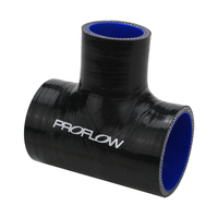 Proflow Hose Tubing Silicone T-Hose 2.50'' x 1.00'' Side Leg 102x45mm Black PFESTH100-250B