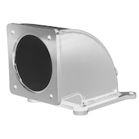 Proflow Throttle Body Intake Elbow 100mm Universal To 4150/4500 Square Bore Fabricated Neck Natural PFETBN102