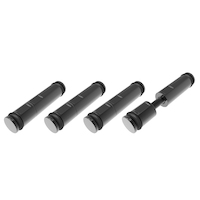 Proflow Fuel Injector Blanks, 14mm O-rings, Adjustable, 4 Pack, Billet Aluminium, Black