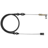 Proflow Throttle Cable, Braided Black Stainless Steel, 24 in. Long, Universal Kit