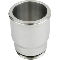 Proflow Inlet Fittings, Aluminium, 1.500 in. Hose to 1 3/16 in. Straight Cut Male, Silver Anodised