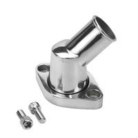 Proflow Water Neck - 45 Degree - 1-1/2 In Id Hose - Swivel - O-RING - Aluminum - Polished - For Chev V8  PFETH-6003