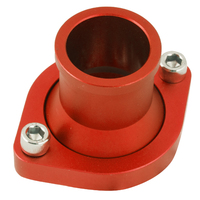 Proflow Water Neck, Billet Aluminium, Red Anodised, Straight Up SB For Ford 302-351 Cleveland