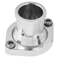Proflow Water Neck, Billet Aluminium, Silver Anodised, Straight Up SB For Ford 302-351 Cleveland