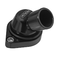 Proflow Water Neck Billet Aluminium Swivel Black Anodised 45 Degree SB & BB For Chev PFETH-806BK