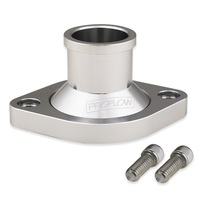 Proflow Water Neck, For Chrysler SB & BB, Straight, Billet Aluminium, Silver Anodised