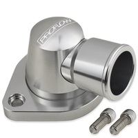 Proflow Water Neck Billet Aluminium Silver Anodised 90 Degree Swivel SB & BB Chrysler  PFETH-814S