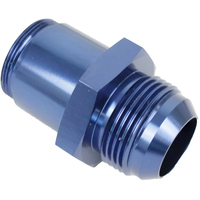 Proflow Inlet Fittings Aluminium -16 AN Male to 1 3/16 in. Straight Cut Male Blue Anodised PFETH-816BL