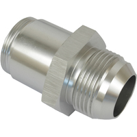 Proflow Inlet Fittings Aluminium -16 AN Male to 1 3/16 in. Straight Cut Male Silver Anodised PFETH-816S