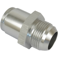 Proflow Inlet Fittings, Aluminium, -20 AN Male to 1 3/16 in. Straight Cut Male, Silver Anodised
