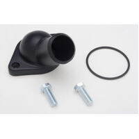 Proflow Aluminium Water Neck, For Chevrolet Straight O'Ring Style Black, Each
