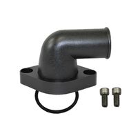 Proflow Aluminium Water Neck For Chevy 90 Degree O'Ring Style Black Aluminum PFETH-R8456BK