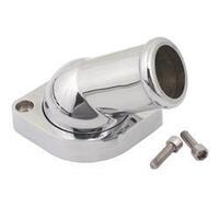 Proflow Water Neck Thermostat Housing Cast Aluminum Polished 45 Degree Swivel For Chev For Holden LS Each PFETH-R8937