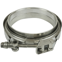 Proflow V-band Exhaust Clamp Quick Release Stainless Steel, Natural, 2.50 in. O.D. Pipe, Kit