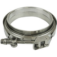 Proflow V-band Exhaust Clamp Quick Release Stainless Steel Natural 4.00 in. O.D. Pipe Kit