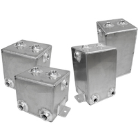 Proflow Fabricated Aluminium Square Tank Universal Natural 130 x 130 x 130mm 1 litre  PFEUT1