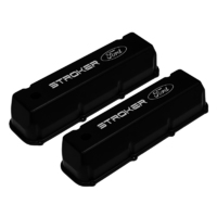 Proflow Valve Covers Tall Cast Aluminium Black Stroker Ford Logo Big Block For Ford Pair PFEVC-310-ST