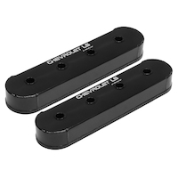 Proflow Valve Covers LS Aluminium Fabricated Black Tall For Chevrolet LS Logo No Coil Stands Pair PFEVC-621