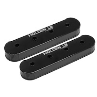 Proflow Valve Covers LS Aluminium Fabricated Black Tall For Holden LS Logo No Coil Stands Pair PFEVC-622