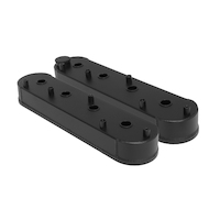 Proflow Valve Covers, For GM LS, Fabricated Aluminium, w/Oil Cap, Black Wrinkle, 65mm Tall, Pair