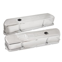 Proflow Valve Covers Steel Tall Chrome For Holden Commodore 308 Logo Pair PFEVC-945