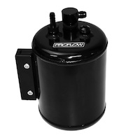 Proflow Vacuum Reservoir Brake Fabricated Aluminium Black Powder coated Finish 126mm Diameter Check Valve & Hardware  PFEVT500BK