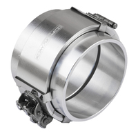 Proflow Tubing Coupler, Quick Release Clamp Assembly, Silver Anodised, 2.50in, Each
