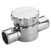 Proflow Coolant Filter Inline with Cap Billet Aluminium Polished 1.500 in. Inlet 1.500 in. Outlet Kit PFEWF150P