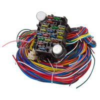 Proflow Wiring Harness 21-Circuit Dash Ignition Front Fuse Block Spade Fuse Extra Long Harness Universal Kit PFEWH21