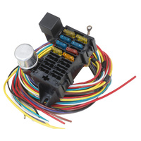 Proflow Wiring Harness 8-Circuit Dash Ignition Fuse Block Spade Fuse Universal Kit PFEWH8