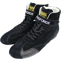 Proforce Safety Driving Shoes Drag FIA High-top Nomex Suede Outer Black Men's Size 10.5 Pair