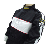Proforce Safety Driving Suit One-Piece Multiple Layer Pyrovatex Small Black/White Strip