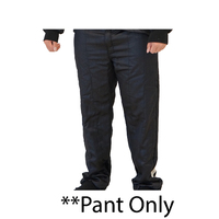 Proforce Safety Driving Suit Pants Two-Piece Multiple Layer Pyrovatex Large Blue/White Strip