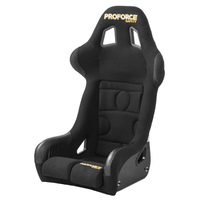 Proforce Safety Racing Seat FIA Highback Bucket Glass Fiber Reinforce Plastic Black Velour Each