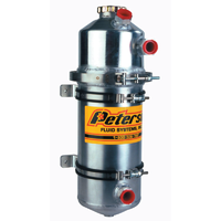 Peterson Dry Sump Oil Tank 2 Gal (7.60 L), Dual Scavenge Inlet, 19.5" H X 6" O.D