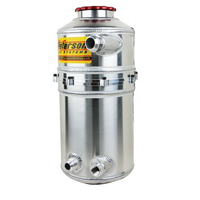 Peterson Drag Dry Sump Oil Tank1.5 Gal (5.70 L) 16" H X 7" O.D, Single Return, (2) -12 AN Male Breathers