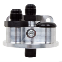 Peterson Billet Remote Filter Firewall Mount Suit Chev 13/16" Filter With -10 AN Male Fittings