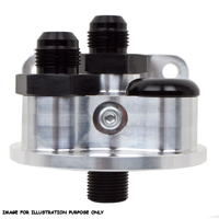Peterson Billet Remote Filter Firewall Mount Suit Chev 13/16" Filter With -12 AN Male Fittings