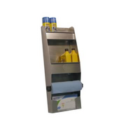 Pit Pal Universal 3 Shelf with Paper Towel Dispenser 30"H x 13.5"W x 6.5"D