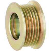 Powermaster Replacement Alternator Pulley - Zinc Serpentine, 6 groove 54mm O.D